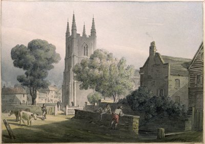 Pfarrkirche von Croydon, 1813 von John Preston Neale